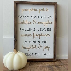 Pumpkin Patch Sign/ Fall Decor/ Gold Font